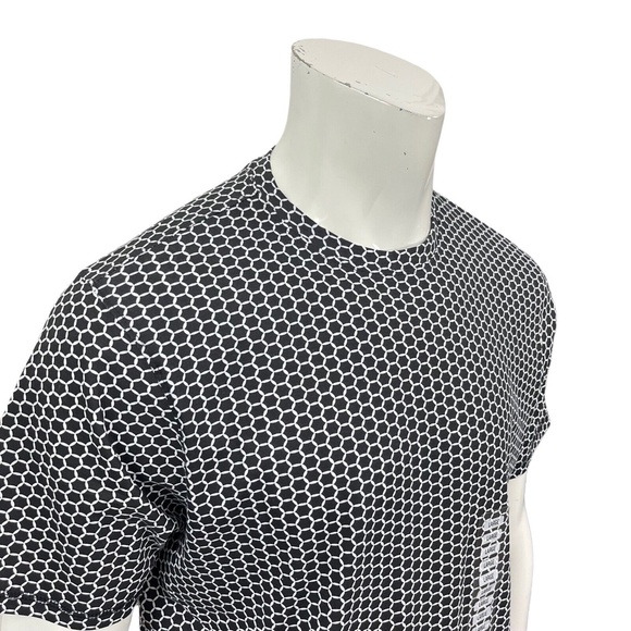 International Report Essentials Black White Geometric Crewneck T-shirt Mens XL - Picture 7 of 11